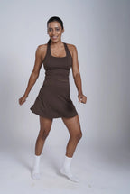 Solace Court Skirt | Walnut Brown