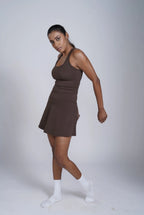 Solace Court Skirt | Walnut Brown