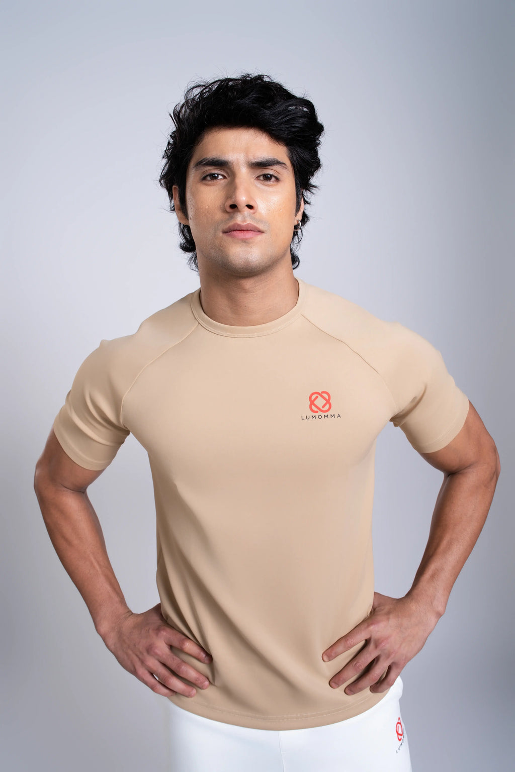 Motion Drop Tee  | Sand Brown