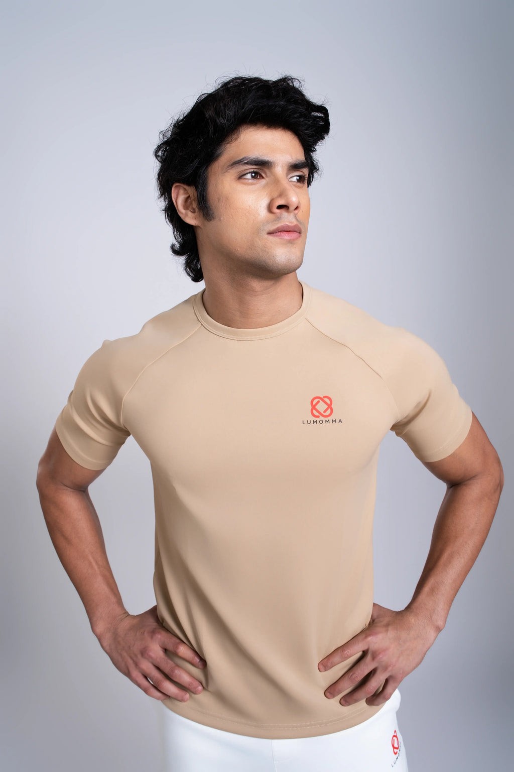 Motion Drop Tee  | Sand Brown