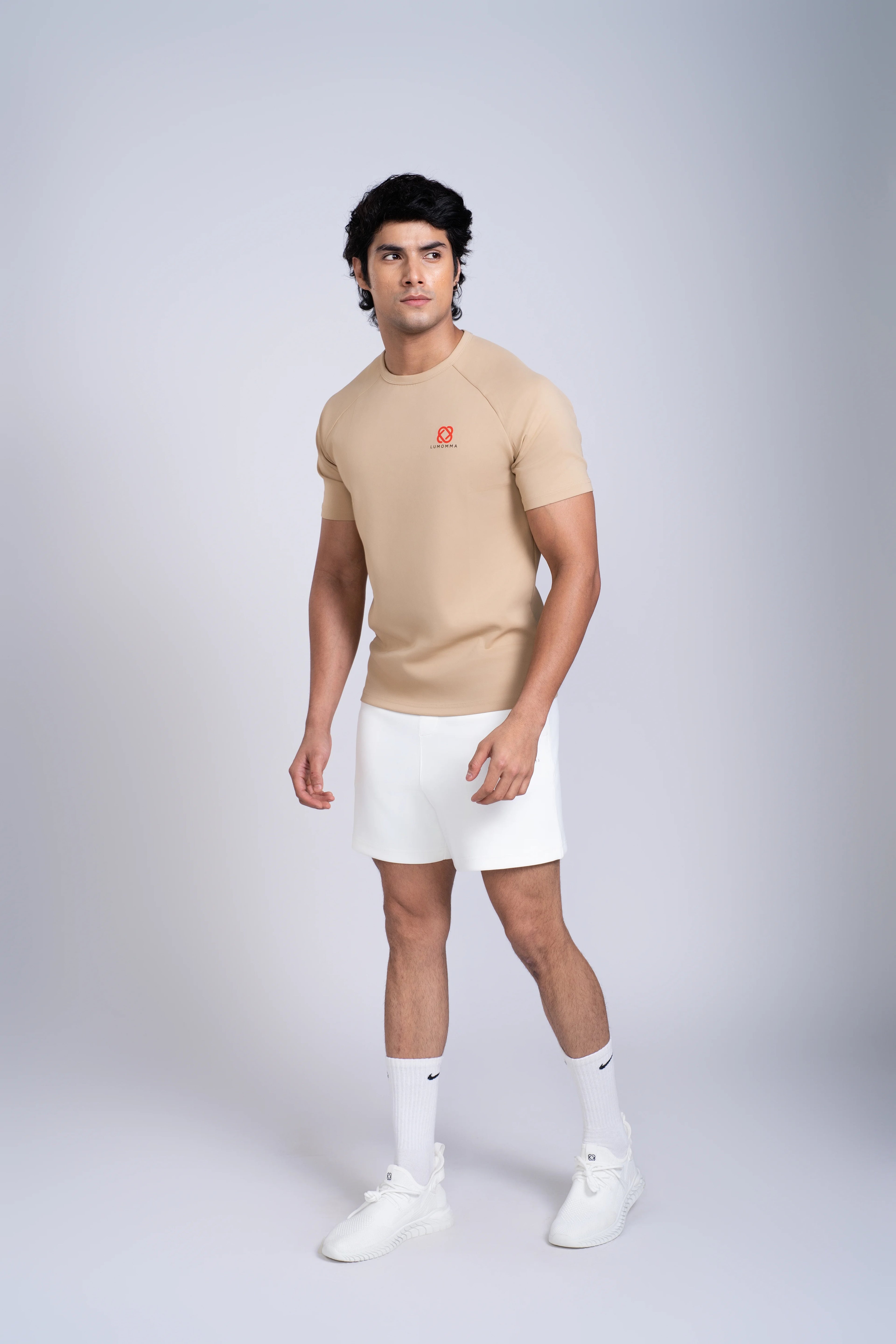 Motion Drop Tee  | Sand Brown