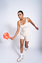 Glide Active Cotton Shorts | Cream Beige