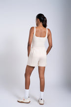 Glide Active Cotton Shorts | Cream Beige