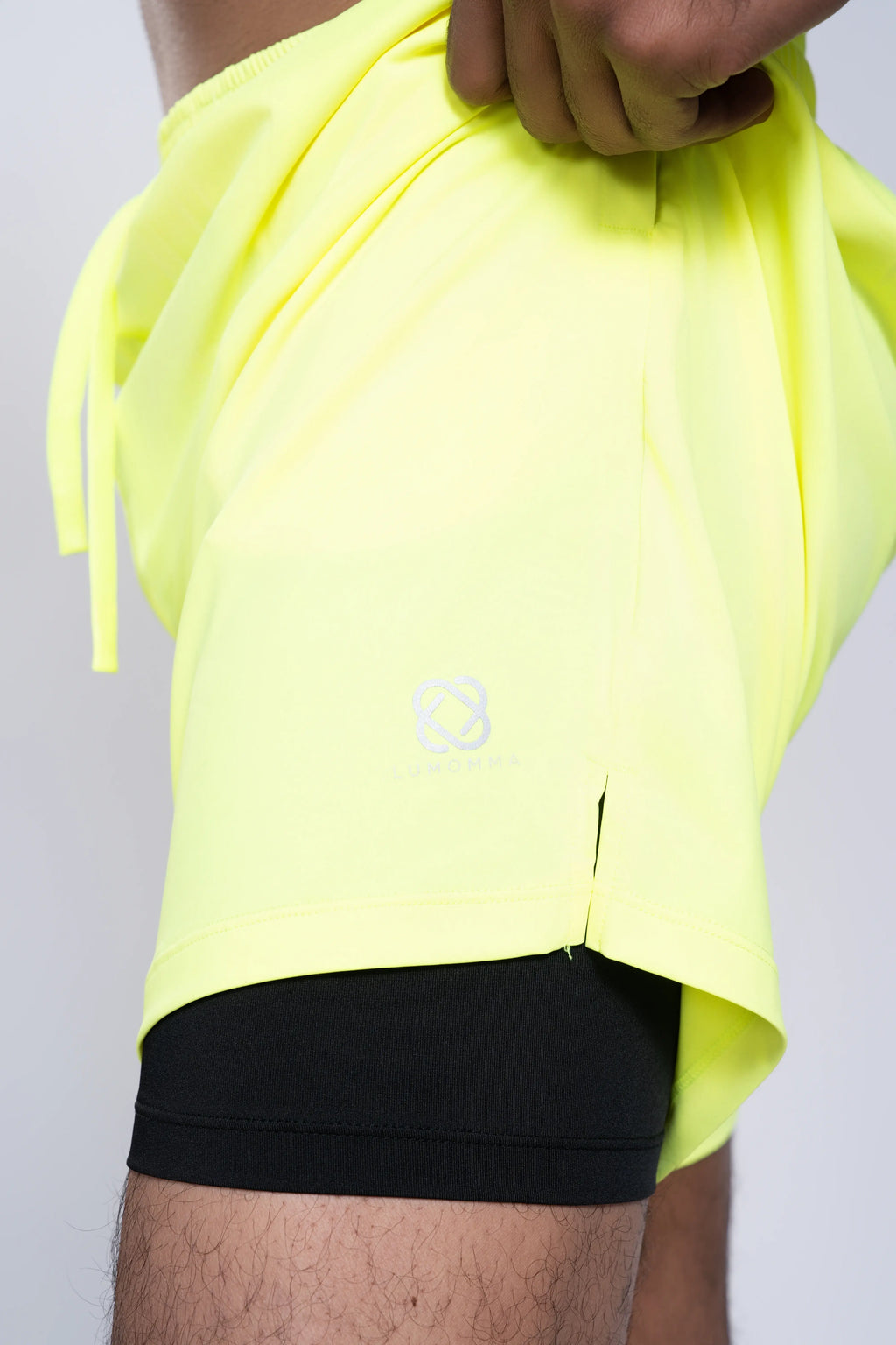 Hybrid 2Layer Shorts | Neon Green