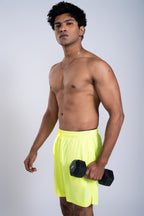 Hybrid 2Layer Shorts | Neon Green