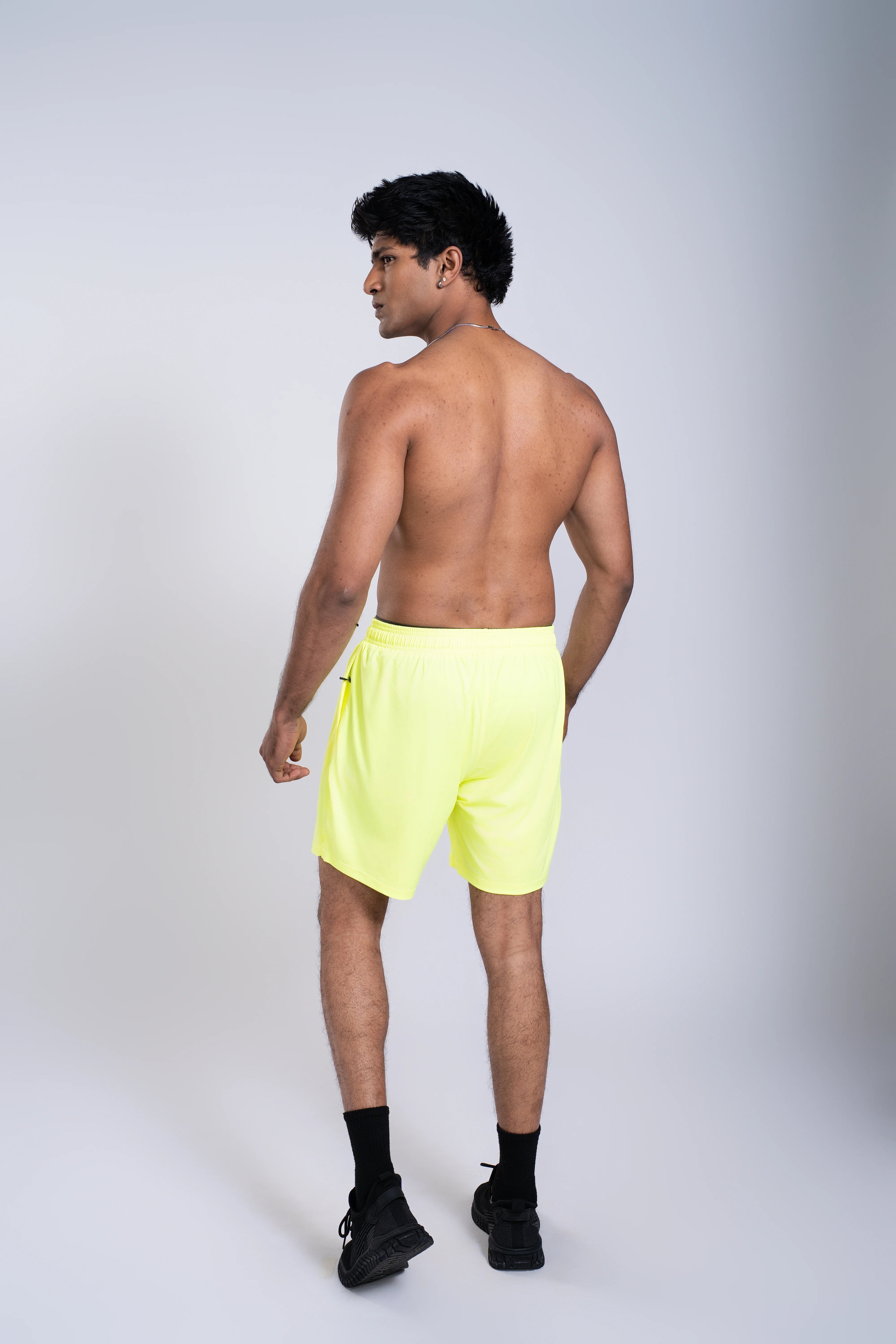 Hybrid 2Layer Shorts | Neon Green