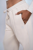 Nova Active Cotton Pants | Cream Beige