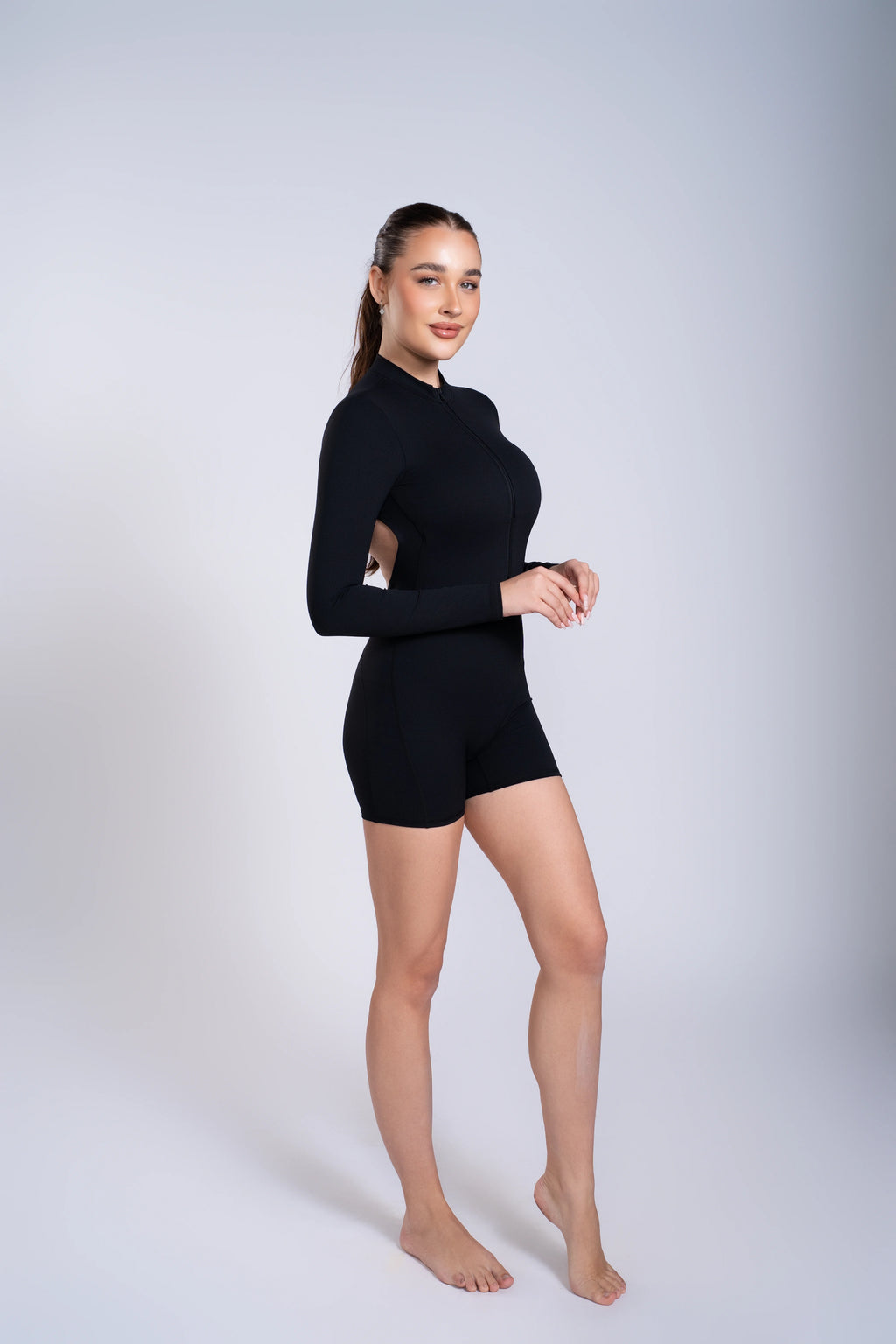Wave Performance Jumpsuit  | SwimWear | With Support | Black