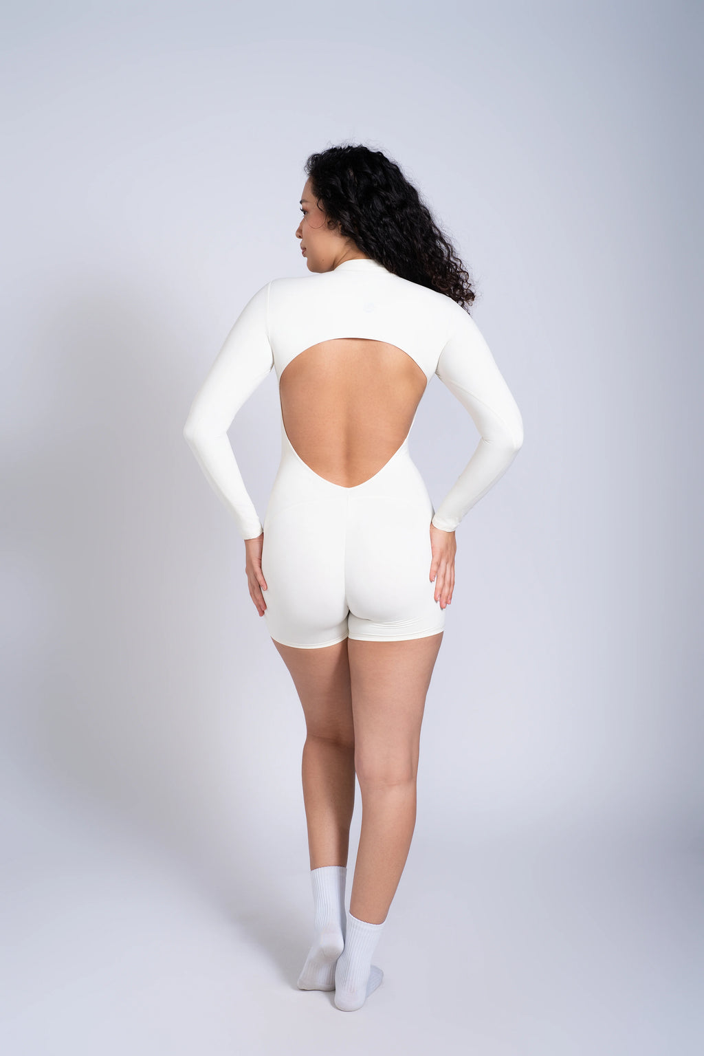 Wave Performance Jumpsuit | SwimWear | With Support | Swan Beige
