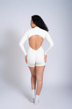 Wave Performance Jumpsuit | SwimWear | With Support | Swan Beige