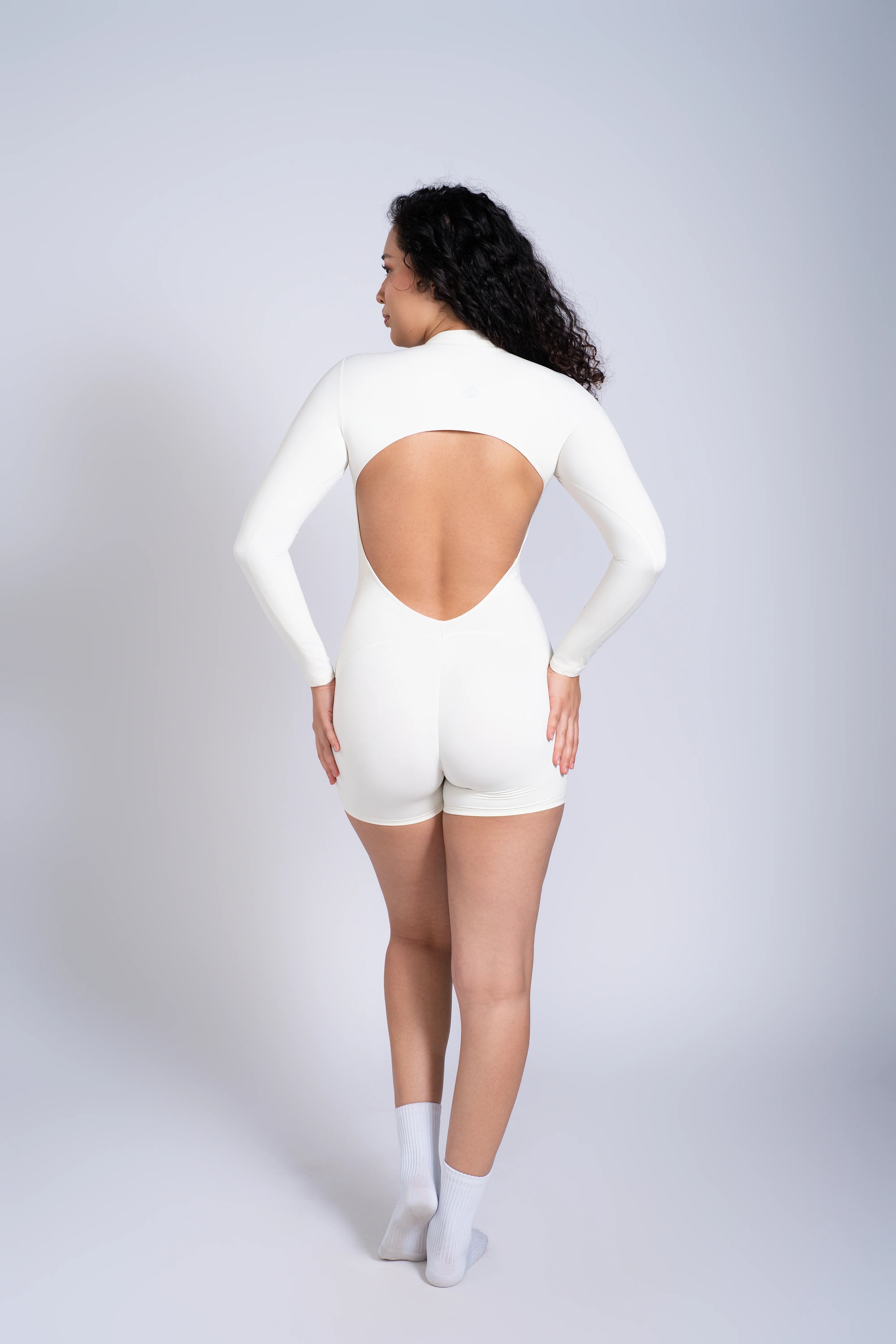 Wave Performance Jumpsuit | SwimWear | With Support | Swan Beige